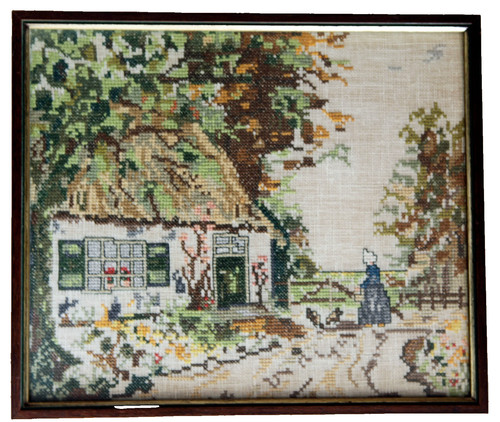 Chaumiere broderie à - broderie, points