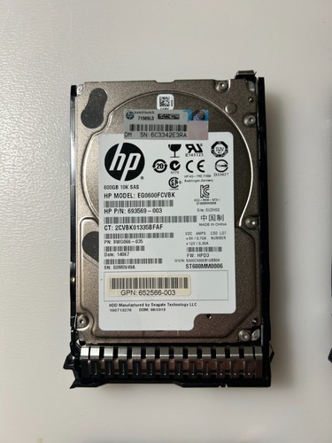 600gb 10k sas hdd - hp,