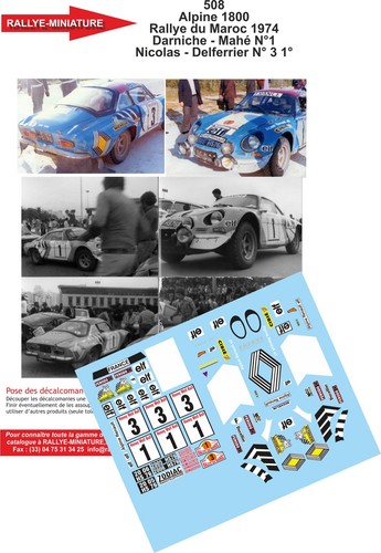 Decals ref 0508 - 1/24, alpine
