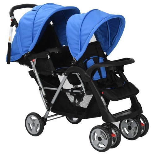 Poussette places bleue noire - poussette,