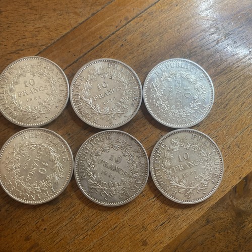 Francs hercule argent lot - 10,