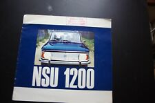 catalogue prospectus pub auto NSU 1200 16 pages 