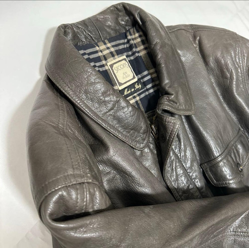 Veste ceinturée cuir de - cuir,