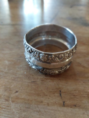 Rond serviette argent - rond,
