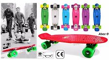 22 " Rétro Skateboard Crâne Mini Longboard Skate Tableau Vintage Urban City