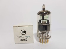 E88CC (7L8) MINIWATT RING GETTER GOLD PINS SURESNES CODE DGTSTD + TV7D/U X1
