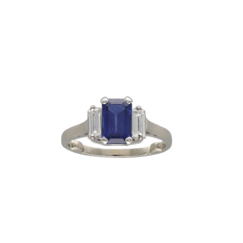 Bague 18k platine - or, et