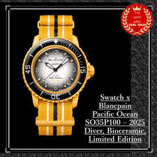 Swatch x Blancpain Pacific Ocean SO35P100 – 2025 Diver, Bioceramic, Limited