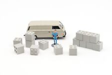 15 blocs béton type lego 80cm H0 1:87 HO Diorama Train Marchandise LVM