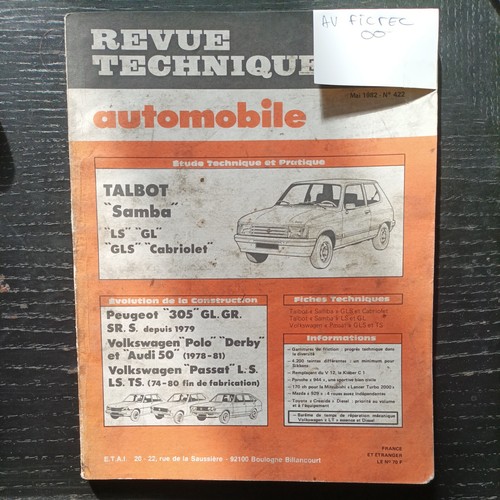 Revue technique talbot - technique, samba