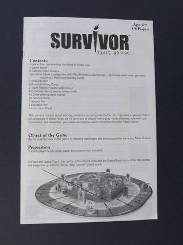 Jeu société survivor - jeu,