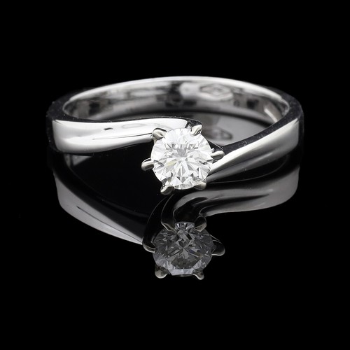 Bague solitaire blanc - bague, 18