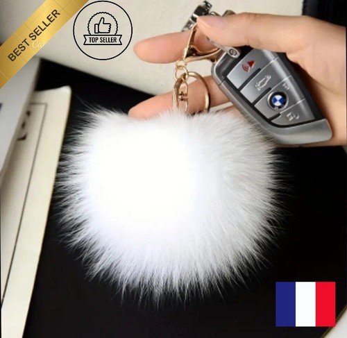Porte clé bijoux sac - clé, pompon