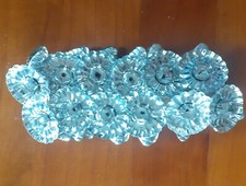 Lot ancien 12 bobèches argentées pinces bougies sapin de Noël forme de pomme pin