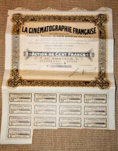 Rare action 100 francs - 100,