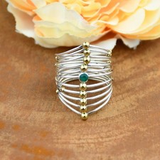 Fil Drapé Vert Émeraude Rond