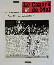 Moisan Le canard de Mai 1968 Affiche Originale Politique Presse Mai 68