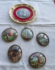 lot de 4  cadre verre bombé