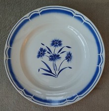 Ancien Plat Rond Faïence