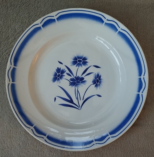 Ancien plat rond faïence - rond,