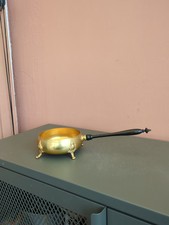 Ancienne casserole en cuivre/laiton avec manche en bois - Poinçon