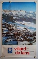 Affiche Jeux Olympiques 1968 VILLARD DE LANS - 62x100 cm