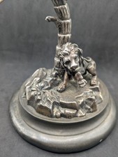 Lampe ancienne régule lion