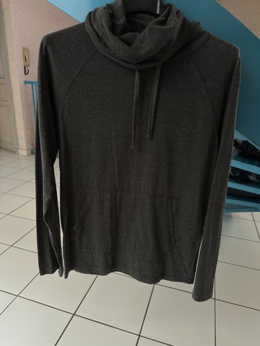 Pull gris col - , manches