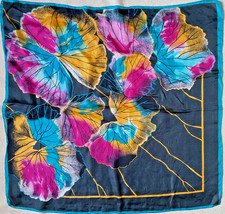 Foulard en soie vintage 80 cm