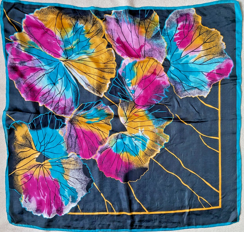 Foulard soie vintage - vintage, 80