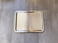 Plateau de service rectangulaire CHRISTOFLE métal argenté table plat 44x33 cm