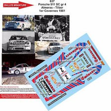 Decals ref 0637 porsche - 1/43,