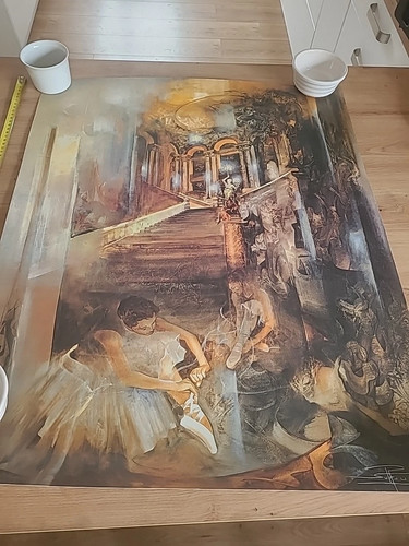 Grande lithographie signée - grande,