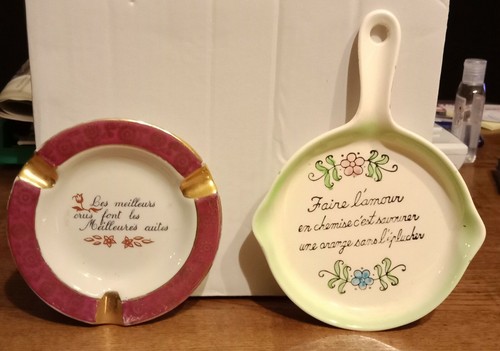 Lot cendrier porcelaine - lot,