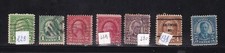 ETATS UNIS CLASSIQUES LOT 7 VALEURS ENTRE N°228 ET 232-OBL.T/B-VOIR SCAN-14/012