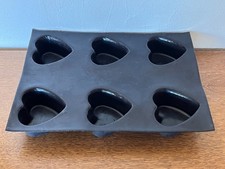 Moule à gâteaux 6 formes Coeur en silicone DEMARLE FLEXIPAN / comme NEUF !!!