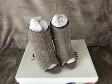 Pull femme bureau gris clouté doré daim talons hauts UK taille 3 neuf dans sa boîte