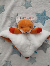 neuf Doudou Babynat Roméo le renard Plat orange bleu blanc