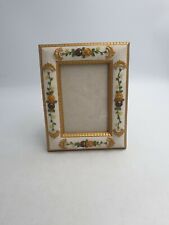 CADRE PHOTO VINTAGE STYLE CHABBY CHIC RÉSINE SURÉLEVÉ BOUTONS DE ROSE SUPPORT LIBRE