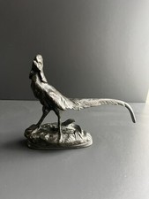 Sculpture Faisan en bronze à patine brune Signe Cain XIXe 