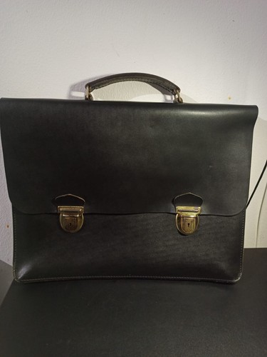 Cartable cuir noir - , foucault