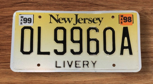 New jersey license plate ol - plate,