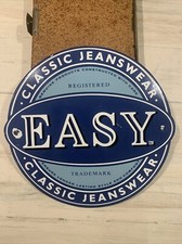 Ancienne Plaque Émaillée Anglaise Jeanswear Easy Diamètre 32 Cm (3)