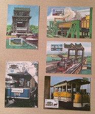 Cartes 1er Jour 1986-88 Série Ascenseur à Bateaux Ancien Pont de Chemin de Fer