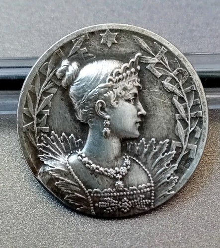 Bouton ancien signé - ab, pour