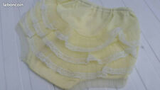 Bloomer, culotte à froufrous vintage, TBE, jaune tendre