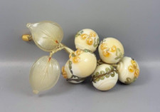 Grappe Raisin Avec 6 Petits Fruits Verre Décoré Main L