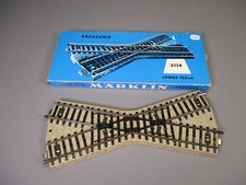 LQ1032 MARKLIN 5114 Train Ho 1/87 1:87 Croisement avec ballast Crossing Kreuzung