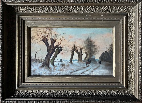 Tableau hst paysage hivernal - hst, "paysage