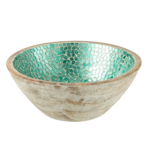Saladier mosaïques vertes - , en